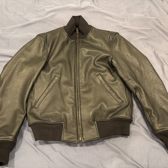 Cockpit USA Leather Tanker, black, medium. Z21E012